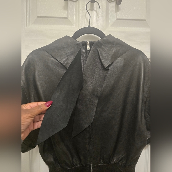 Zara soft leather mini dress sz Small - Picture 3 of 9